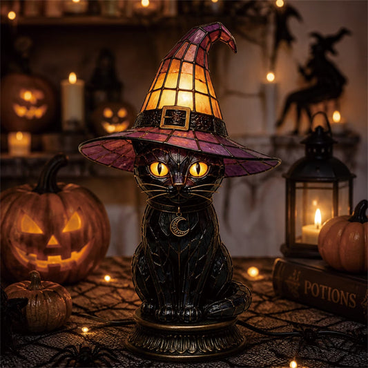 Halloween Black Cat Table Lamp – A Cozy Autumn Glow with a Touch of Magic 🐈⬛🎃✨