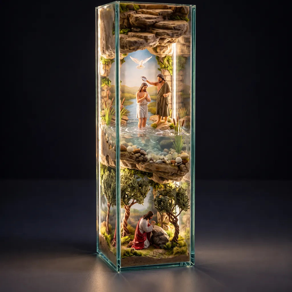 ✝️ Illuminated Story of Jesus Cross – Six Sacred Scenes, One Timeless Story of Faith