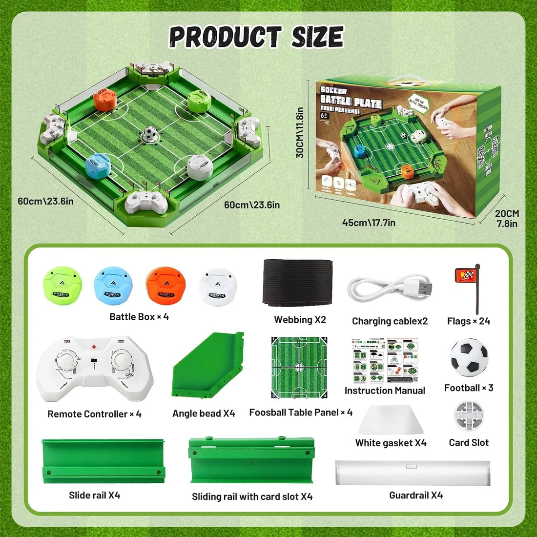 ⚽ Remote Control Table Football Game – 2–4 Player Soccer Showdown