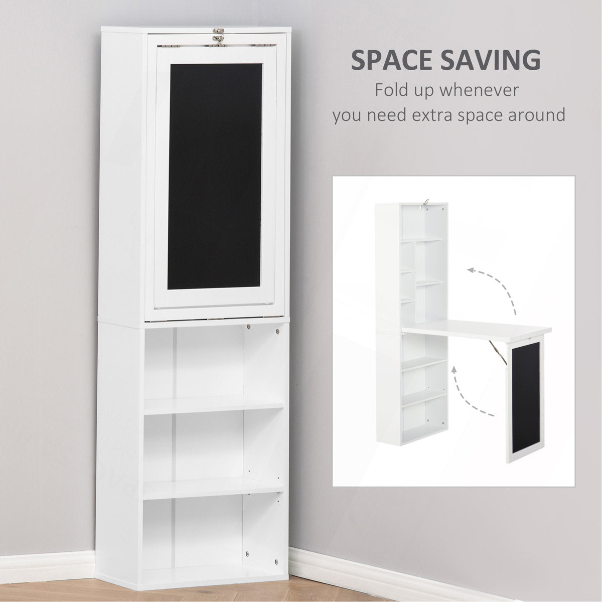 ✨ Fold‑Out Wall‑Mounted Writing Desk – Convertible Home Office Workstation