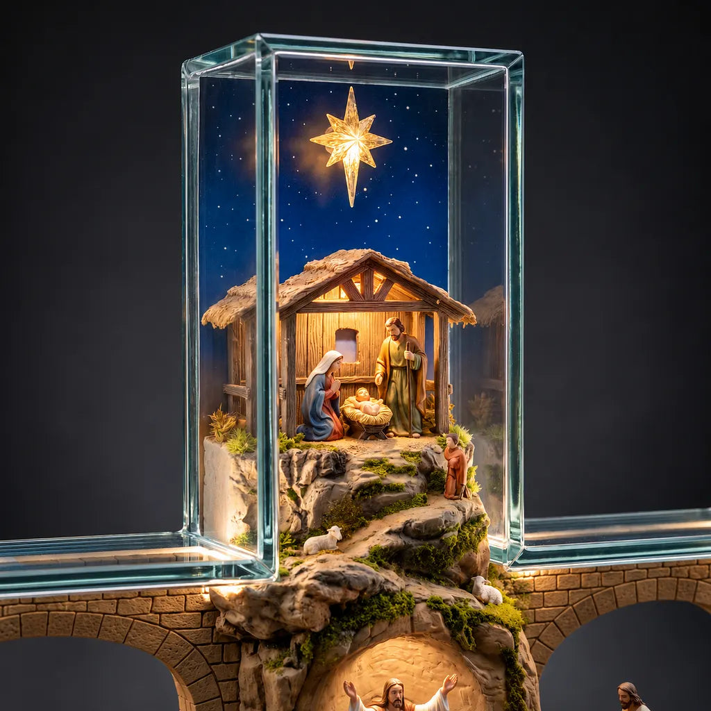 ✝️ Illuminated Story of Jesus Cross – Six Sacred Scenes, One Timeless Story of Faith