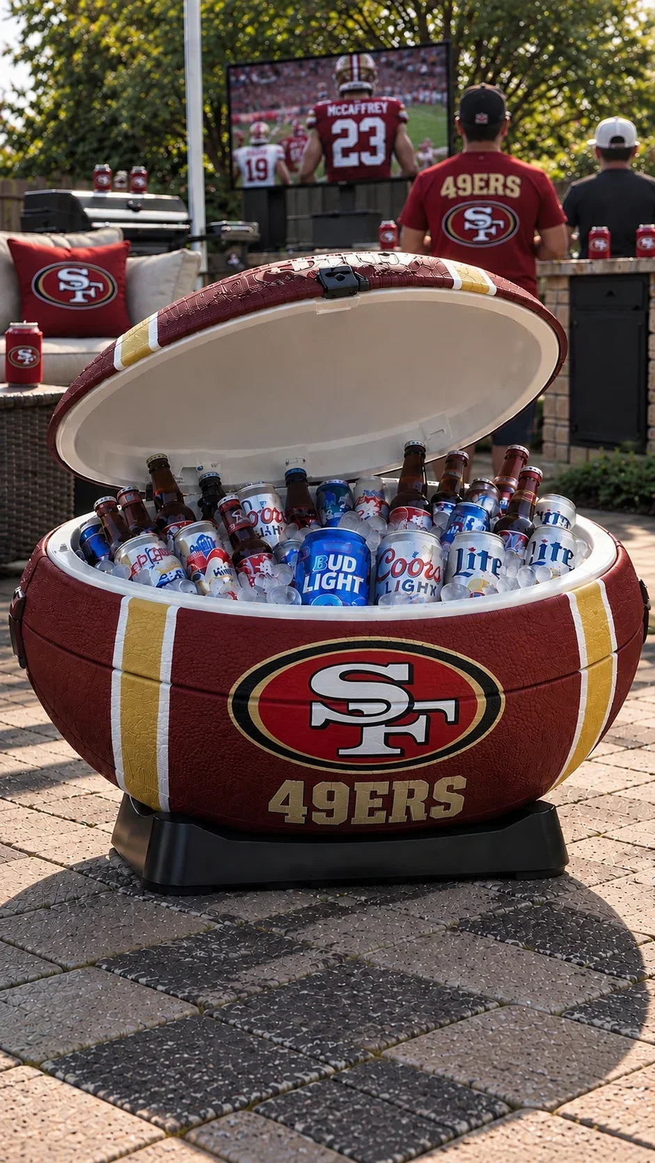 🏈 Football‑Shaped Cooler – 50+ Can Game Day Cooler
