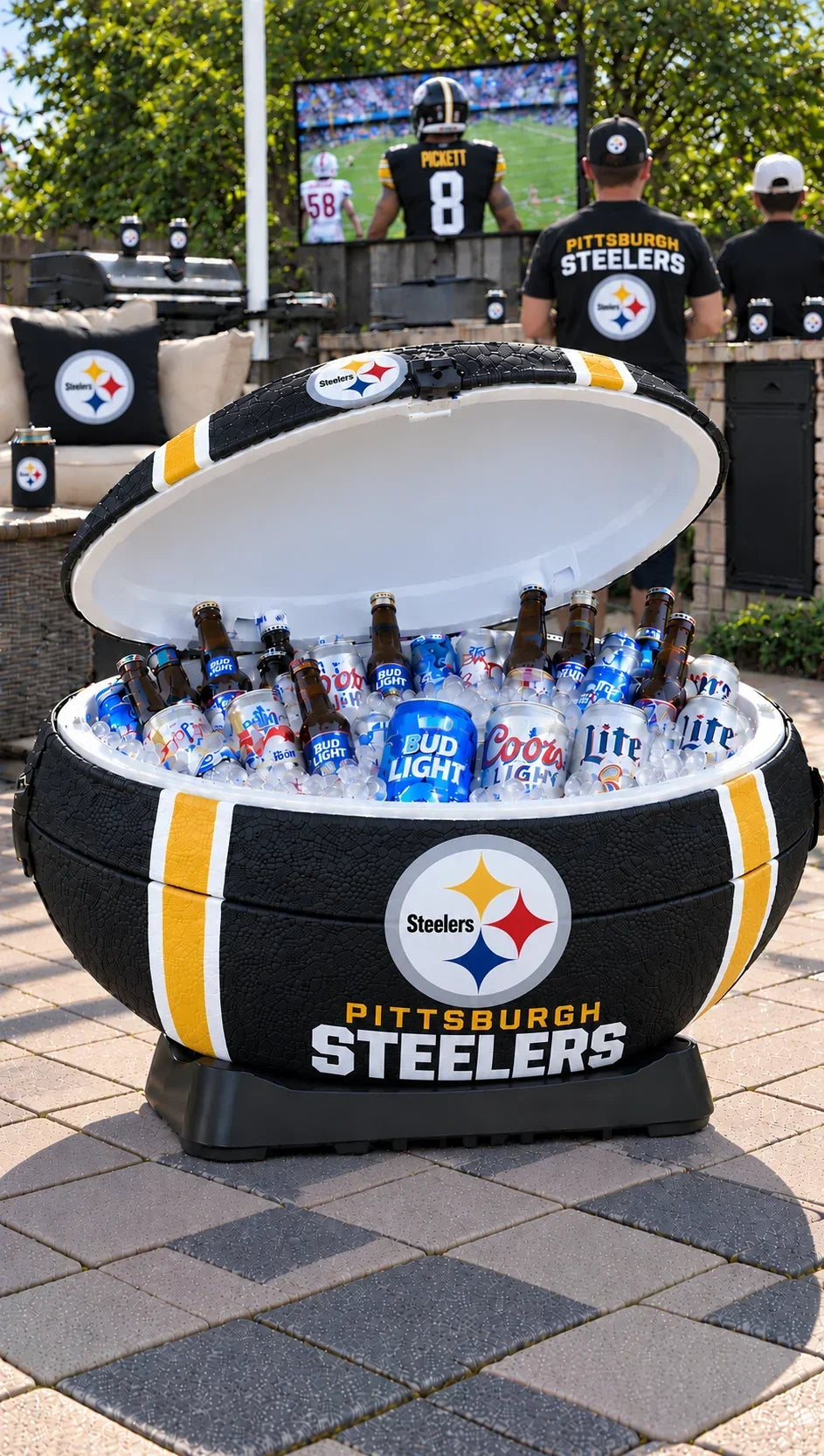 🏈 Football‑Shaped Cooler – 50+ Can Game Day Cooler